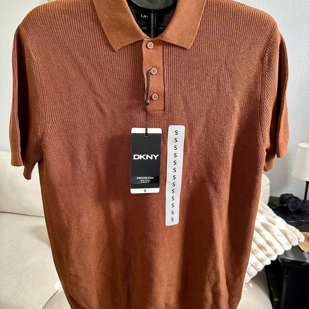 DKNY Men's Brown Dress Shirt